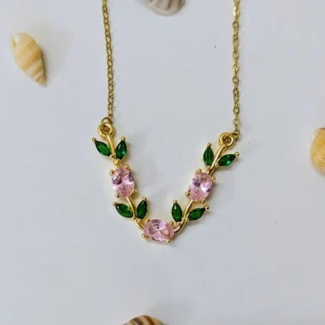 Pink Rose Tulip Pendant