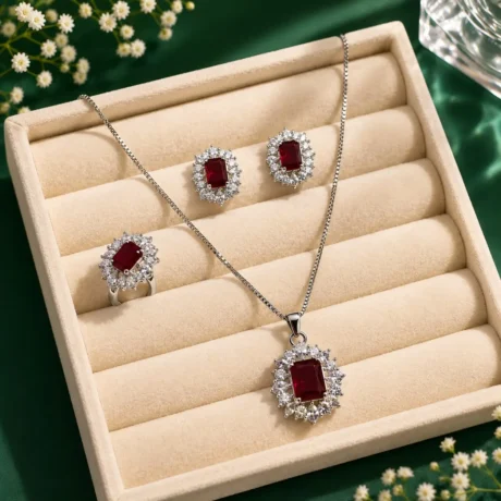 Red Zircon Stone Set at Best Price in Pakistan