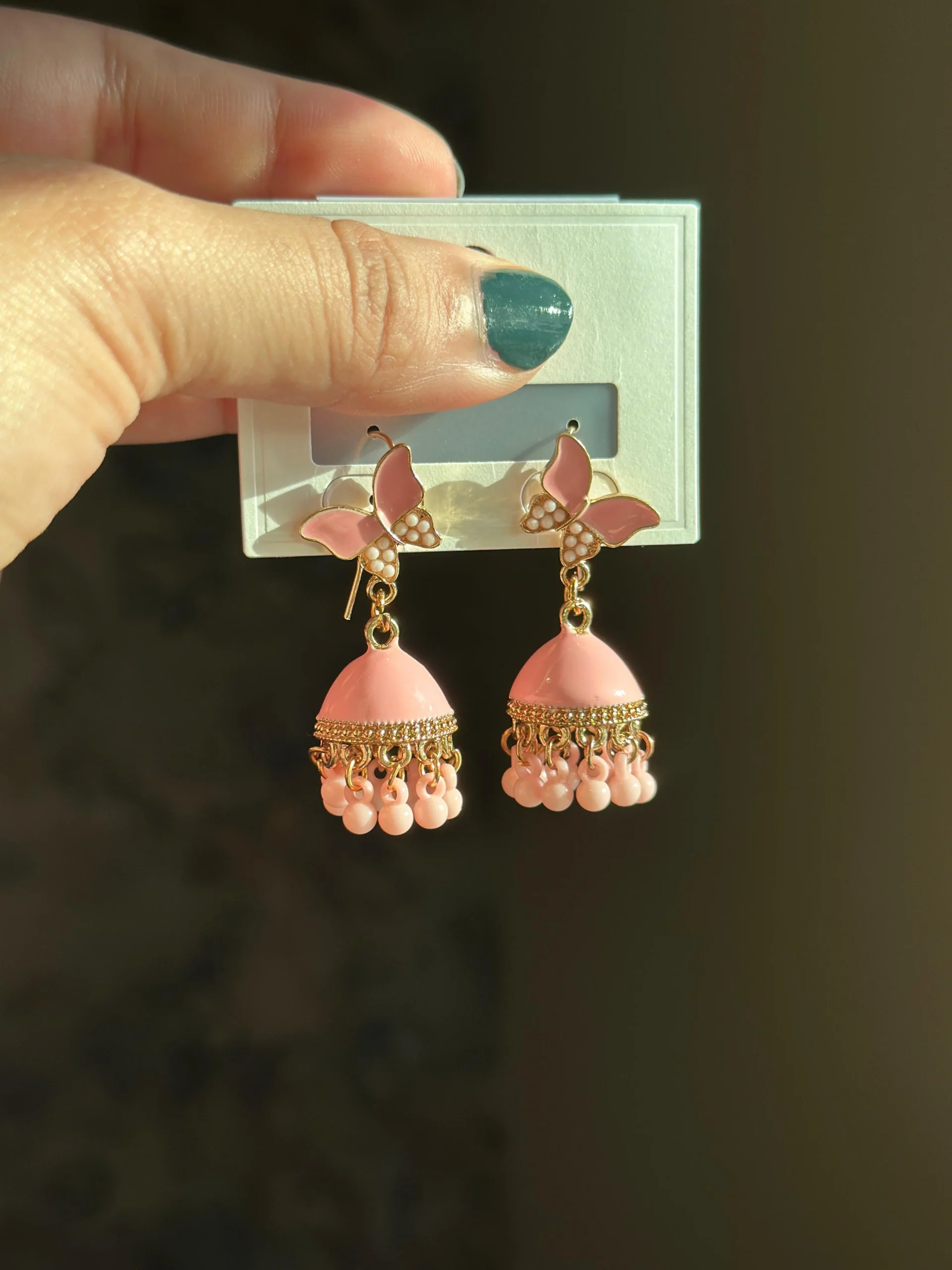 Golden Peach Butterfly Jhumka at Best Price in Pakistan
