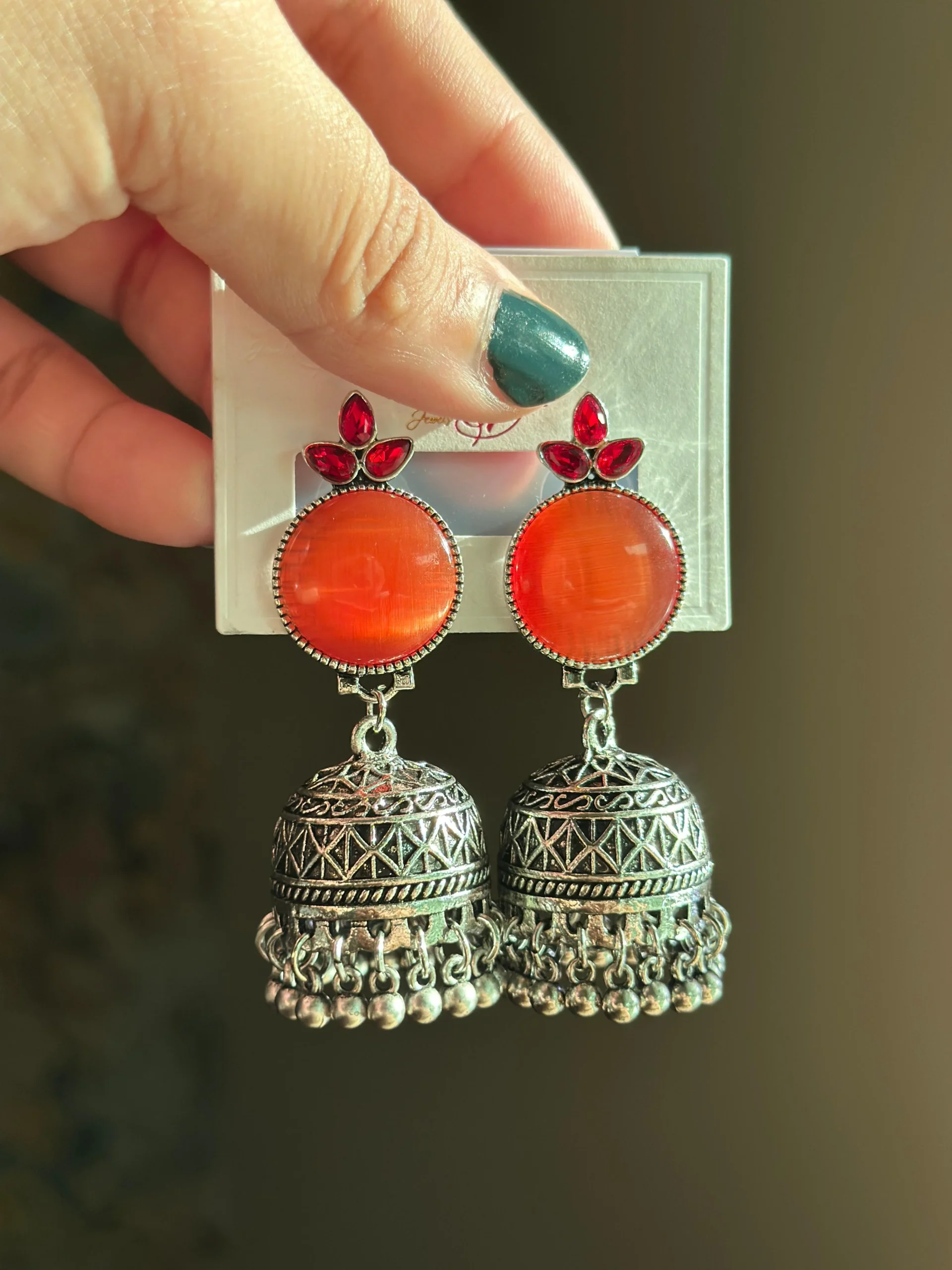 Orange Petal Oxidized Jhumka at Best Price in Pakistan
