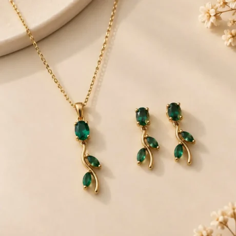 Crystal Green Tulip Set