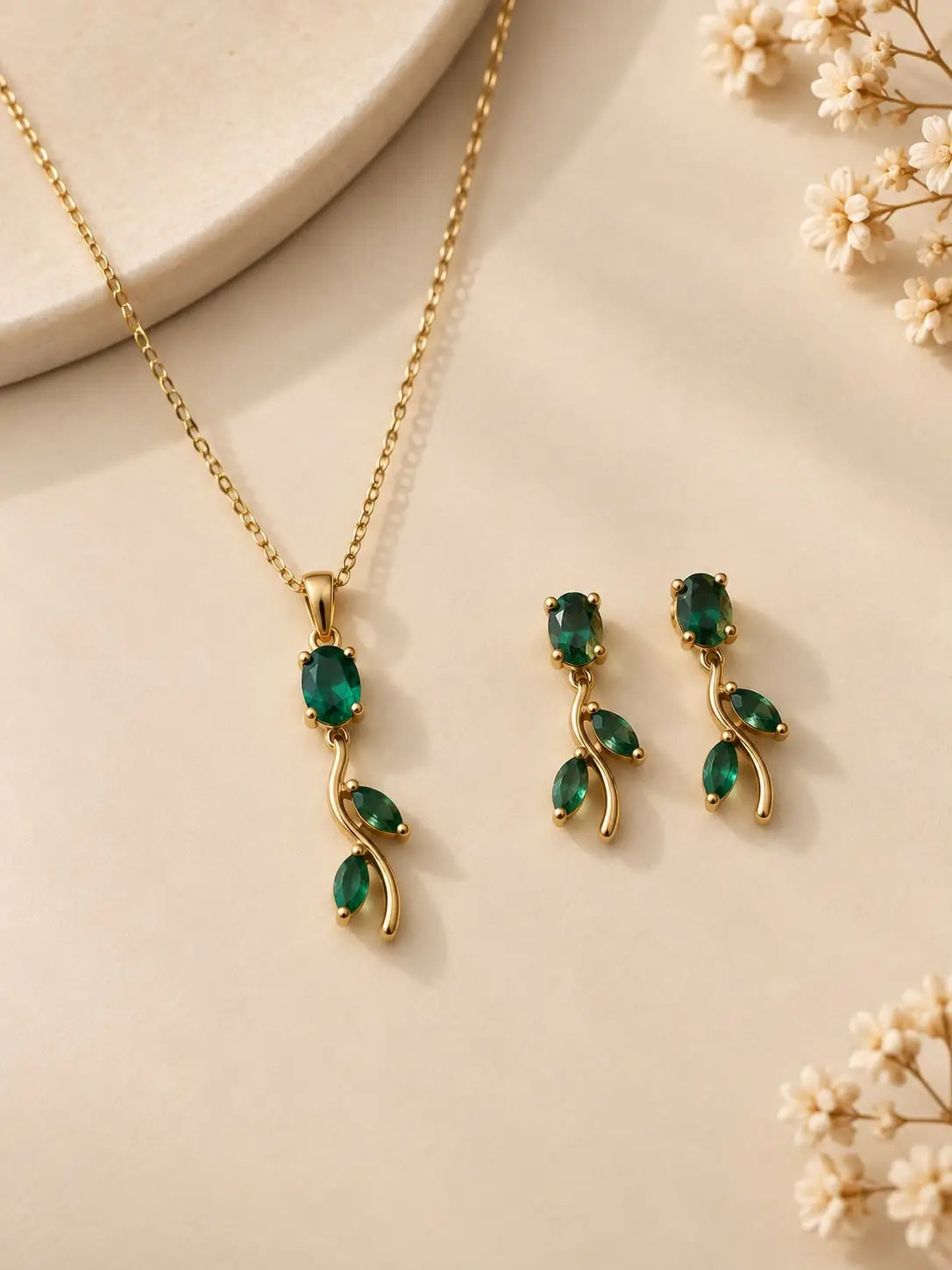 Crystal Green Tulip Set