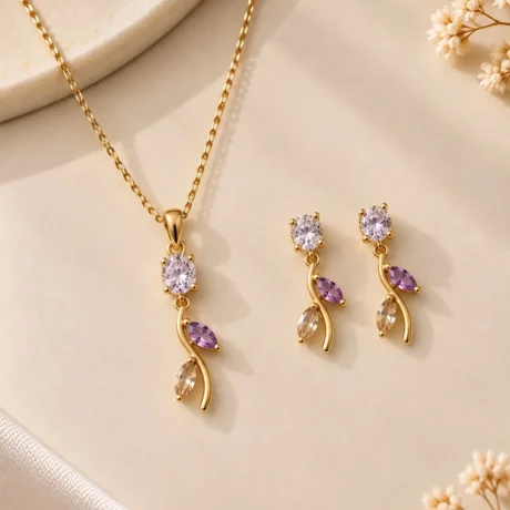 Amethyst Tulip Vine Set